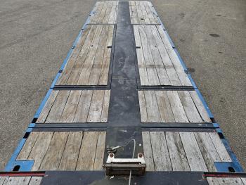 SEMI TRAILER / EXTENDABLE / 2 X STEERING AXLE / WHEEL WELL / RAD MULDE